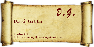 Danó Gitta névjegykártya